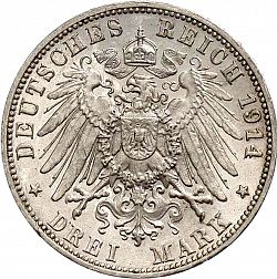 Large Reverse for 3 Mark 1914 coin