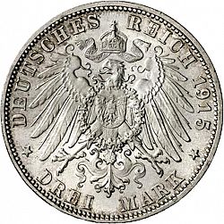 Large Reverse for 3 Mark 1915 coin