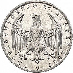 Large Reverse for 3 Mark 1922 coin