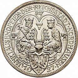 Large Reverse for 3 Reichsmark 1927 coin