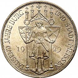 Large Reverse for 3 Reichsmark 1929 coin
