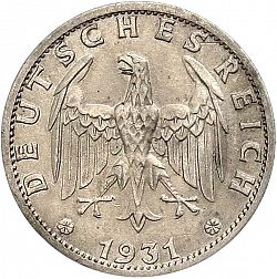 Large Reverse for 3 Reichsmark 1931 coin