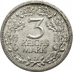 Large Reverse for 3 Reichsmark 1932 coin