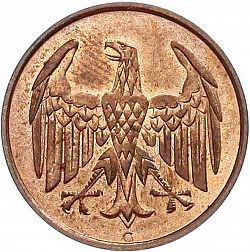 Large Reverse for 4 Pfenning 1932 coin