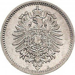 Large Reverse for 50 Pfenning 1875 coin
