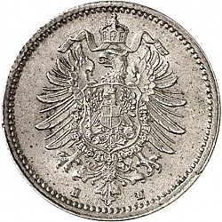 Large Reverse for 50 Pfenning 1876 coin