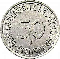 Large Obverse for 50 Pfennig 1993 coin