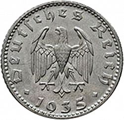 Large Obverse for 50 Reichspfenning 1935 coin