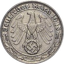 Large Obverse for 50 Reichspfenning 1938 coin