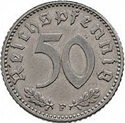 Large Reverse for 50 Reichspfenning 1940 coin