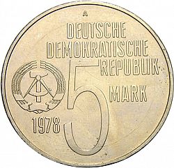 Large Obverse for 5 Mark 1978 coin