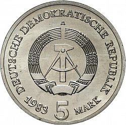 Large Obverse for 5 Mark 1983 coin