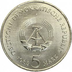 Large Obverse for 5 Mark 1983 coin