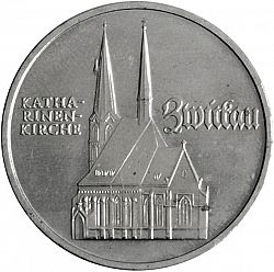Large Reverse for 5 Mark 1989 coin