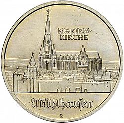 Large Reverse for 5 Mark 1989 coin
