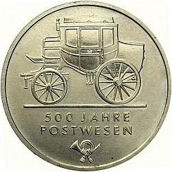 Large Reverse for 5 Mark 1990 coin