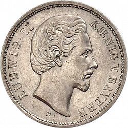 Large Obverse for 5 Mark 1874 coin
