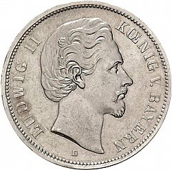 Large Obverse for 5 Mark 1875 coin