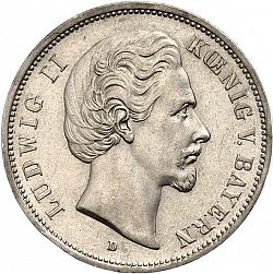 Large Obverse for 5 Mark 1876 coin