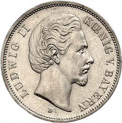 Large Obverse for 5 Mark 1876 coin