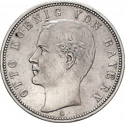 Large Obverse for 5 Mark 1888 coin