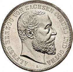 Large Obverse for 5 Mark 1895 coin