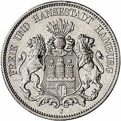 Large Obverse for 5 Mark 1895 coin