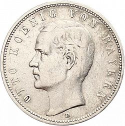 Large Obverse for 5 Mark 1896 coin