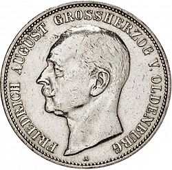 Large Obverse for 5 Mark 1900 coin