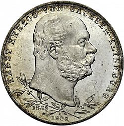 Large Obverse for 5 Mark 1903 coin