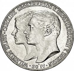 Large Obverse for 5 Mark 1903 coin