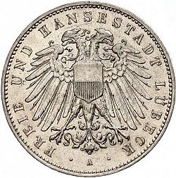 Large Obverse for 5 Mark 1908 coin