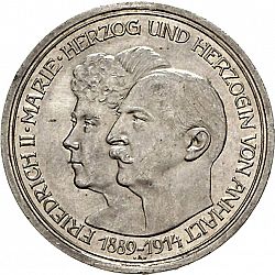 Large Obverse for 5 Mark 1914 coin