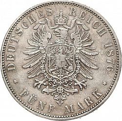 Large Reverse for 5 Mark 1876 coin