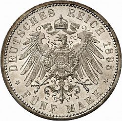 Large Reverse for 5 Mark 1895 coin