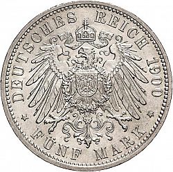 Large Reverse for 5 Mark 1900 coin