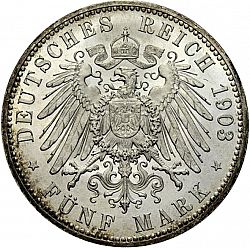 Large Reverse for 5 Mark 1903 coin