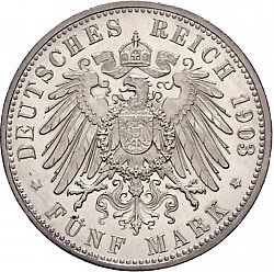 Large Reverse for 5 Mark 1903 coin