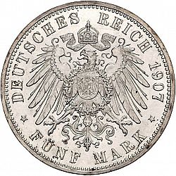 Large Reverse for 5 Mark 1907 coin