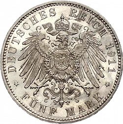 Large Reverse for 5 Mark 1911 coin