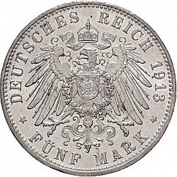 Large Reverse for 5 Mark 1913 coin