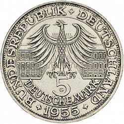 Large Obverse for 5 Mark 1955 coin