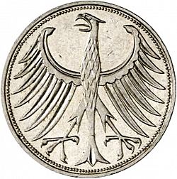 Large Obverse for 5 Mark 1958 coin