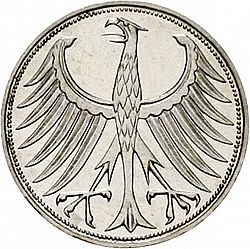 Large Obverse for 5 Mark 1960 coin