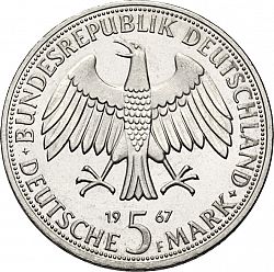 Large Obverse for 5 Mark 1967 coin