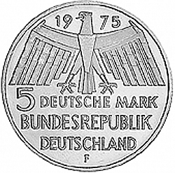 Large Obverse for 5 Mark 1975 coin