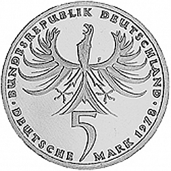 Large Obverse for 5 Mark 1978 coin