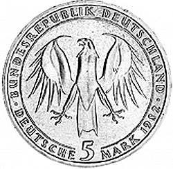 Large Obverse for 5 Mark 1982 coin