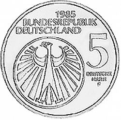 Large Obverse for 5 Mark 1985 coin