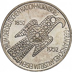 Large Reverse for 5 Mark 1952 coin
